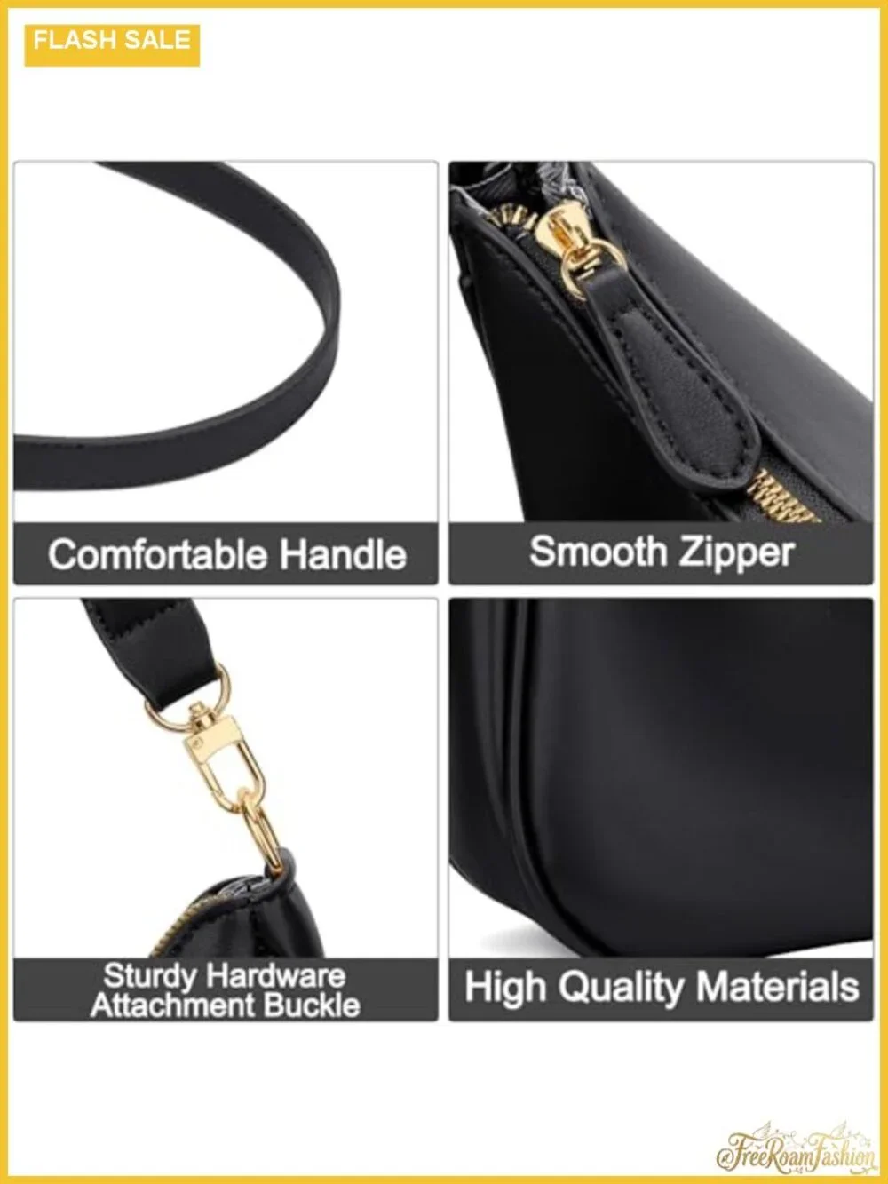 Cute Hobo Shoulder Bag for Women | PU Leather Underarm Purse with Chain Strap |